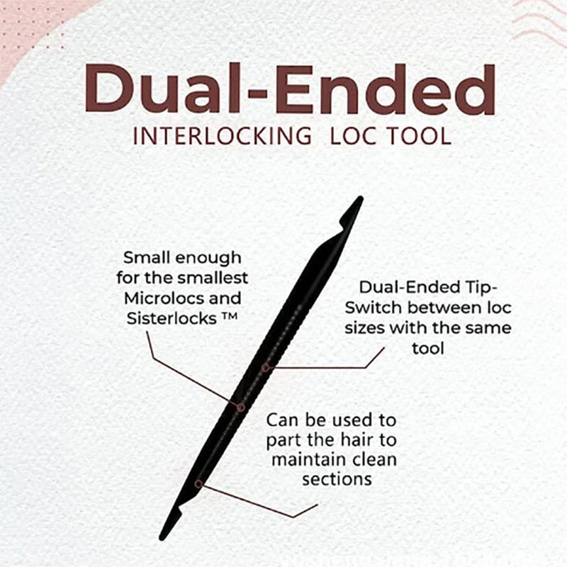 ieron Interlocking Tool for Locs,Dual-Ended Dreadlock Crochet Needle,Retightening Tool,Loc Maintenance,