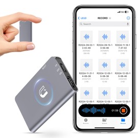128GB(1520Hour) Magnetic Digital Voice Recorder - Voice Activated Recorder with AI-Intelligent Triple Noise Reduction - Audio Recorder Device for Lectures Meetings Interviews