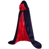 Black and Red Cloak with Hood for Men Women, Vampire