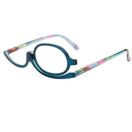 U Scinan Universal Presbyopic Glasses Flip-up Lens Make up Glasses Folding Magnifying Reading Eyeglasses+4.0