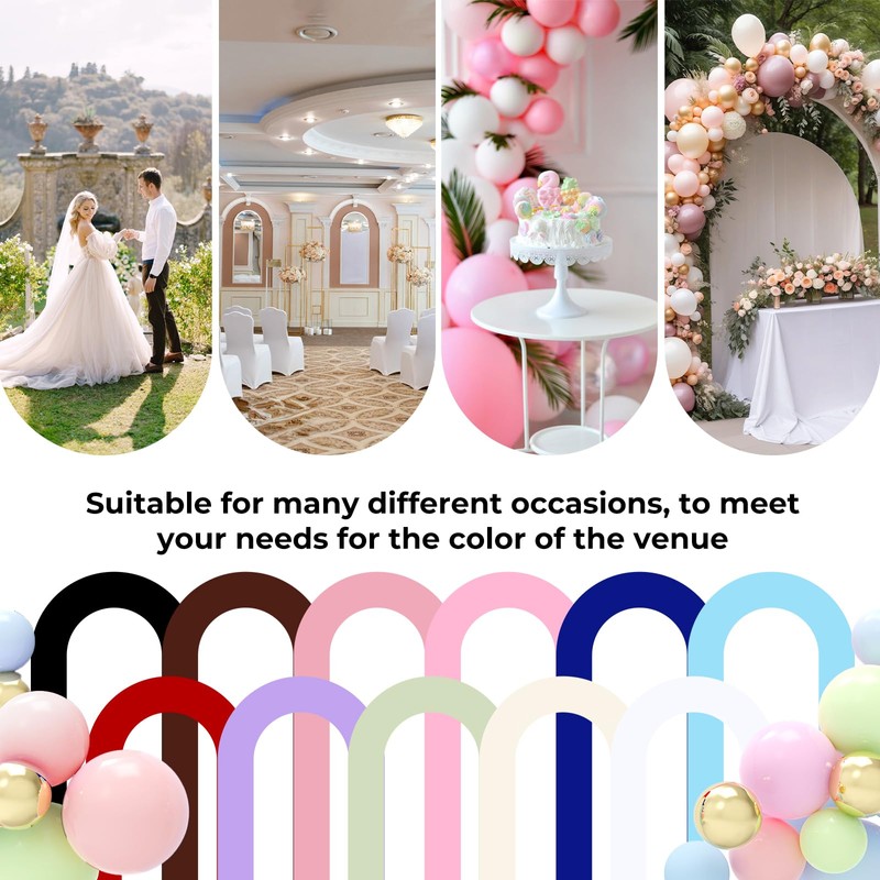 Babenest 7.2Ft Spandex Open Arch Backdrop Cover, Fitted Double-Sided U-Shaped