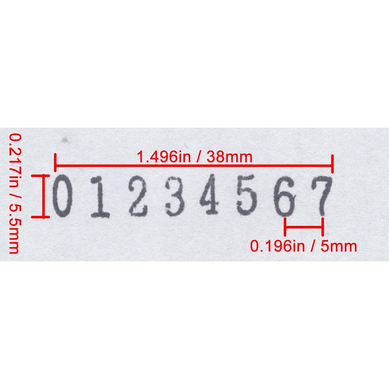 8 Digits Rubber Number Stamp,Date Stamp,Office Stamp,Rotating Stamp