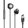 Quwem USB Earphones for PC with Microphone,2.5m Computer Headphones with