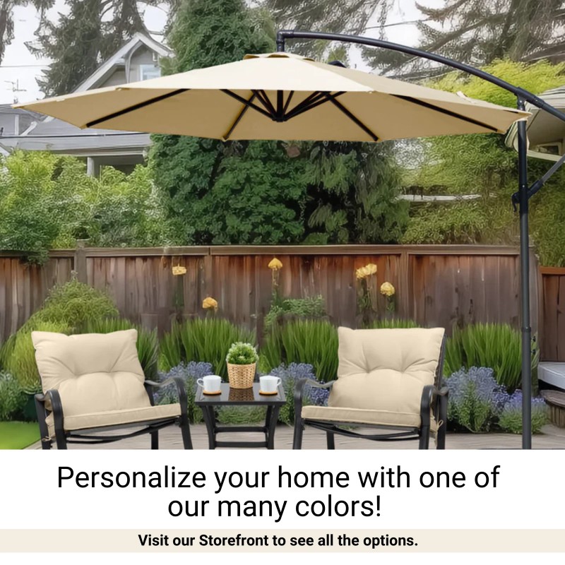 Formosa Covers 9ft Cantilever Hanging Umbrella 8 Rib Replacement Canopy