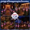 DTNESS 12 Pack 108 LEDs American Flag Pathway Lights w/