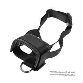 Abaodam Adjustable Breathable Muzzle for Small Dogs Comfortable Pet Mouth Guard with Soft Straps Prevents Barking Biting and Scavenging Suitable for Walks Car Rides and Vet Visits