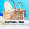 LY4U Women's Beach Sun Straw Hat with Chin Strap, Floppy