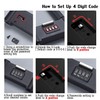 4 Digit Combination Padlock,Heavy Duty Anti Theft U-Shape Security Code