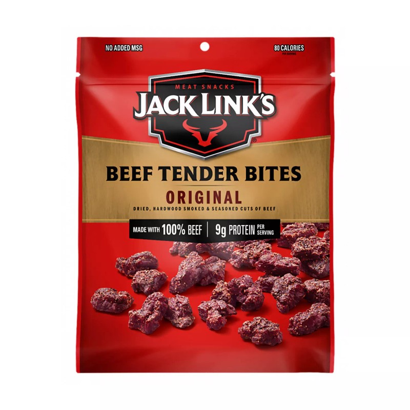 Jack Link's Beef Tender Bites, Original Flavor, Protein-Rich Snack, 3.25