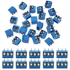 KeeYees 60pcs 5mm Pitch 2 Pin & 3 Pin PCB Mount Screw Terminal Block Connector for Arduino DIY Project (50 x 2 Pin, 10 x 3 Pin)