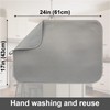 FULL BE DARE 2-Pack Light Gray Dish Drying Mats 17”