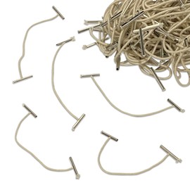 Elastic Treasury Tags 140mm Elastic Paper Fasteners String Binders Hole Punch Ties Treasury Tag Elasticated Paper Ties Stretchy Treasure Tags for Organising Filing Archiving (140mm - 100 Pack)