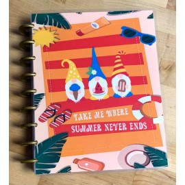 Handmade Gnomes Summer Fun Never Ends Cover Set for use with Classic Happy Planner-