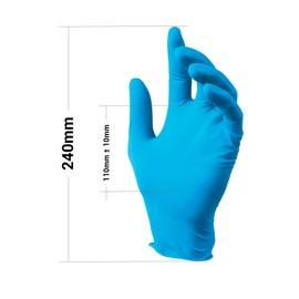 VENSALUD Nitrile Disposable Gloves Powder Free Box of 100 Gloves Colour: Blue (L)