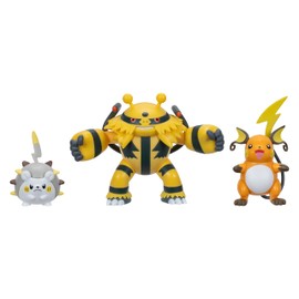 Pokémon 3 Electric-Type Figure Pack Asst - 4.5" Electivire, 3" Raichu, 2" Togedemaru