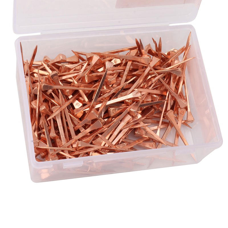 250Pcs Horseshoe Nails Copper Plated Rustproof Equestrian Riding Equipment Pet