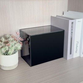 DELIPPLY Tampon Holder for Bathroom, Tampons and Pads Container Box, Women Period Storage Holder, Black