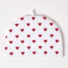 HOMESCAPES Double Design Tea Cosy red Hearts Muff Teapot Warmer