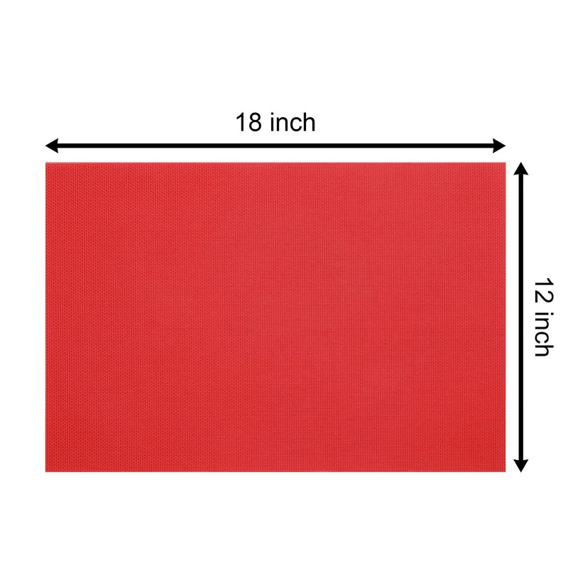 SHACOS Placemats Set of 6 Woven Vinyl Christmas Place Mats