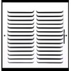 12" X 12" 1-Way Fixed Curved Blade AIR Supply Diffuser - Vent Duct Cover - Grille Register - Sidewall or Ceiling - High Airflow - White