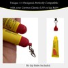 Tonsamvo Lip Balm Cap Holder with Keychain, Portable Replacement Cover