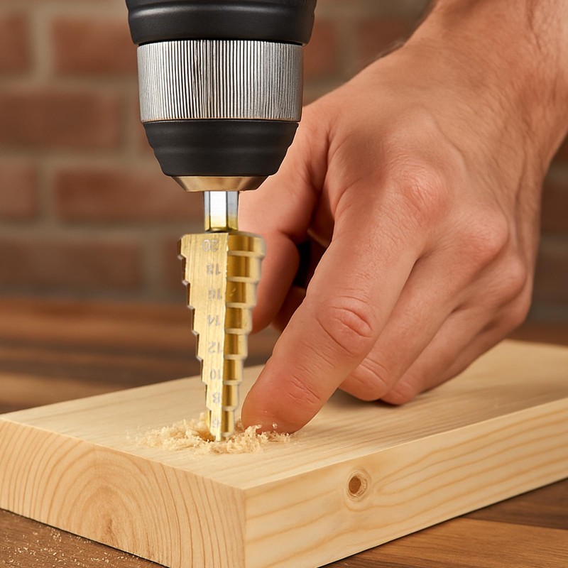 ANYTOP Step Drill, Hexagonal Axis, Drill Bit, Set of 3,