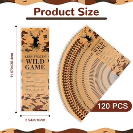 80/120 Pack Wild Game Meat Bags for Freezer, Anglecai 1 Lb Freezer Bag for Ground Meat Processing Bag Freezer Meat Packaging Storage System for Packaging Meat to Protect Meat from Freezer Burn