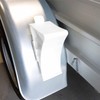 The Drive Wheel Chocks Set (2 Pieces) with Holder, White,