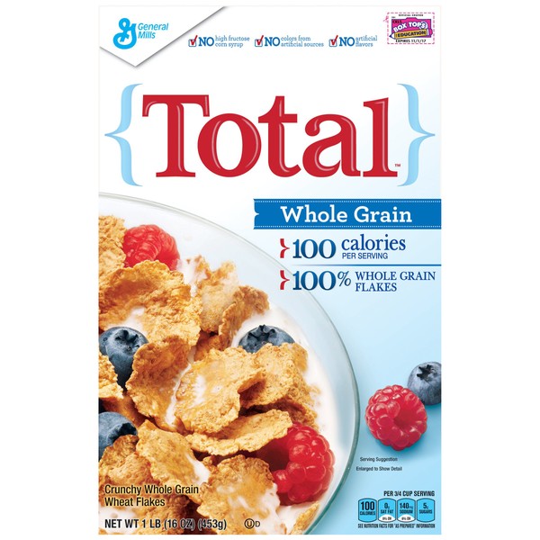 General Mills Total Whole Grain Breakfast Cereal, 16 oz (Pack of 14)