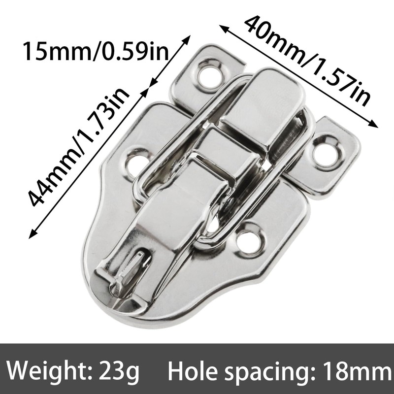safycaby 2 PCS Metal Duckbilled Box Hasp Lock Toggle Latch