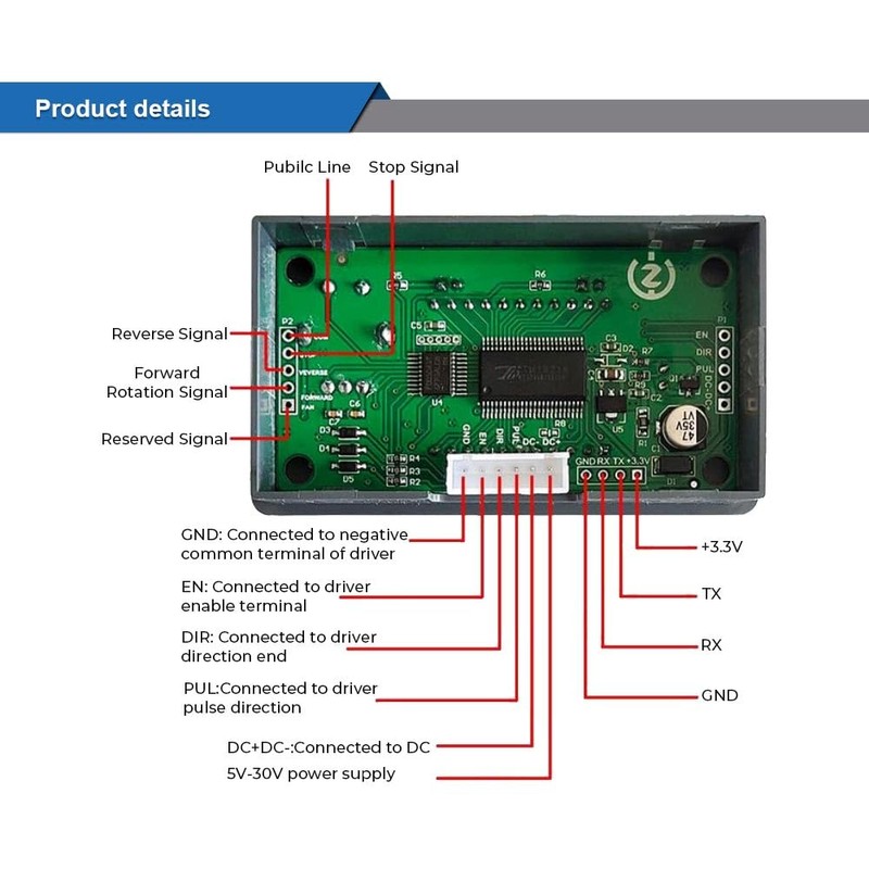 STEPPERONLINE Stepper Motor Controller 5-30VDC TTL Serial Remote Communication for