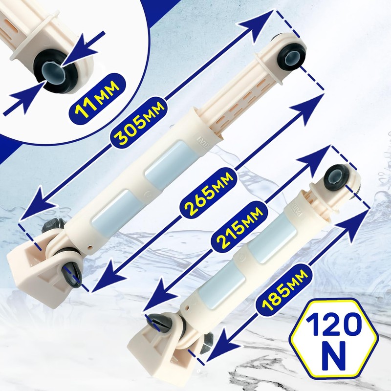 Shock Absorber Washing Machine with Bracket 120N Diameter 11mm Length