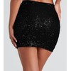 EG CHRIS G Women's Black Mini Skirt Sequin High Waist