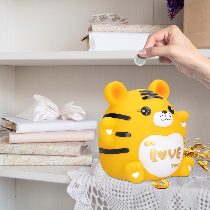 Tiger Piggy Bank Fall Resistant Cute Little Tiger Children Piggy