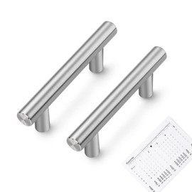 Ravinte 30 Pack | 4" Cabinet Pulls Brushed Nickel Stainless Steel Kitchen Cupboard Drawer Pulls Cabinet Handles 4 Inch Length，2-1/2 Inch Hole Center with Mounting