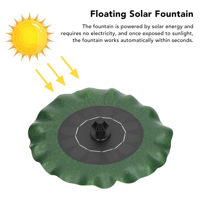 Lotus Leaf Floating Fountain Low Water Protection ABS Floating Solar