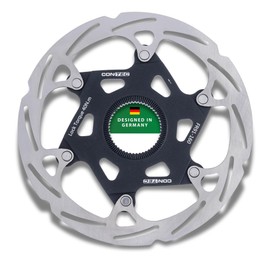 CONTEC Bicycle Brake Disc CDR-LW-CL 160mm 160g Aluminum Spider Center Lock Stainless Steel Heat Resistant Easy Fit High Brake Power Silver