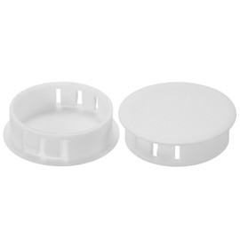 PATIKIL 35mm (1.4") Plastic Hole Plugs, 20Pcs Flush Type Round Hole Plugs Cover Snap in Locking Hole Tube for Table Kitchen Cabinet Furniture, White