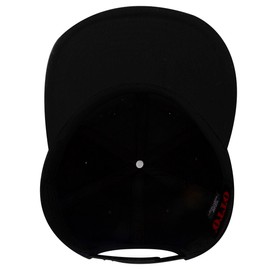 Otto Flat Visor Snapback Cap, black visor lining black
