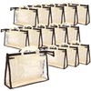 TAICHEUT 18 Pack 3 Sizes Clear Handbag Storage, Clear Purse