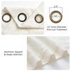 Topfinel Linen Look Curtains with Eyelets Voile Curtains Short Window