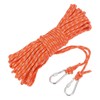 sourcing map 6mm Hollow Braided Polypropylene Anchor Line with Hook,
