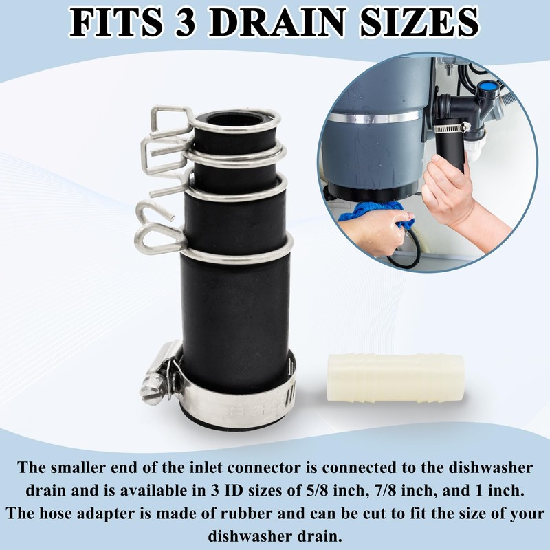 Dishwasher Drain Hose Adapter for Garbage Disposal Dishwasher Connector Dishwasher