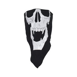 Motorcycle Skull Face Masks Breathable Bandana Half Face Mask for Sun Dust Protection (Skull, 1)