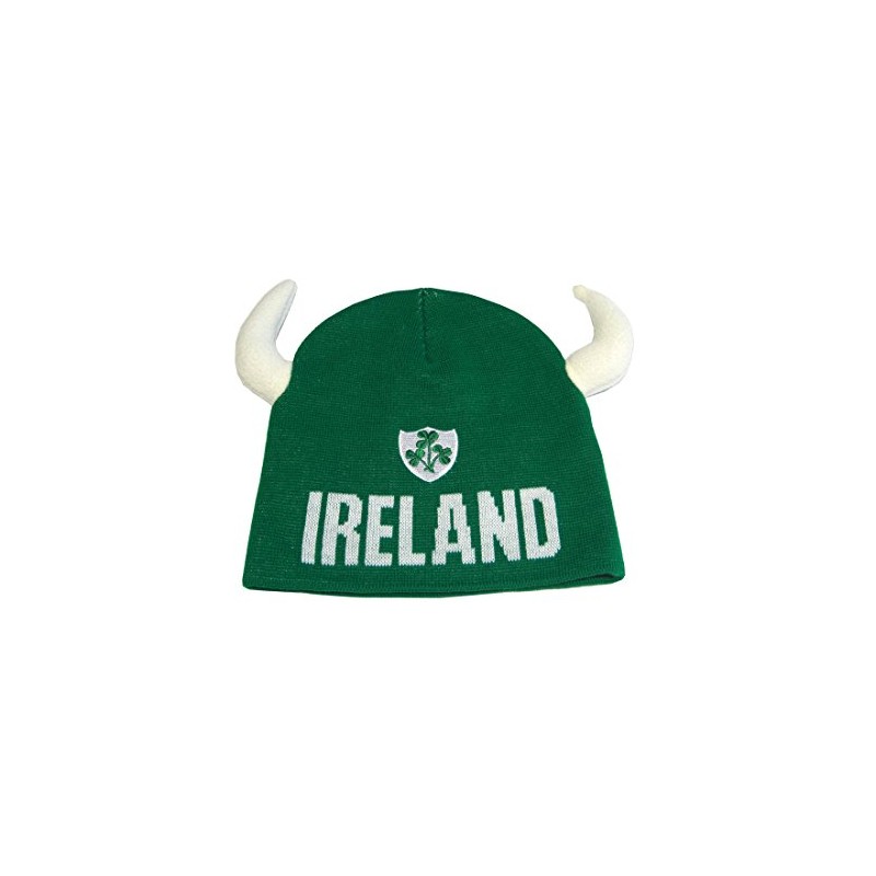 Green Ireland Knit Hat With Horns