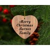 Designsify Christmas Tree Decoration, Merry Christmas Barnes Family, Heart Ornament
