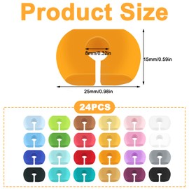 loghohu 24PCS Wine Glass Markers Charms Silicone Drink Markers for Wine Glass Identifier Charms Drink Charm Wine Glass Tags for Wines Glasses Champagne Flutes Cocktails Martinis Party Decorations