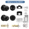 Knobonly Entry Door Knobs and Double Cylinder Deadbolt, Keyed Alike