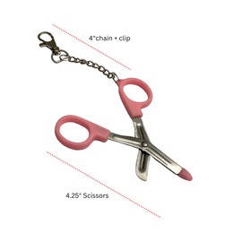 Mini Nurses Utility Scissors with Belt Clip - Lilac/Purple Handle