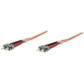 Intellinet Network Solutions 3' ST to ST Multimode Duplex Fiber Optic Cable, 470056